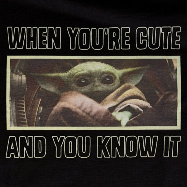 STAR WARS THE MANDALORIAN T-SHIRT WHEN YOU`RE CUTE AND YOU KNOWS IT – Bild 2