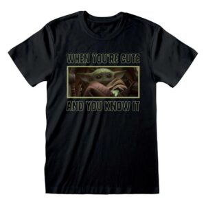 STAR WARS THE MANDALORIAN T-SHIRT WHEN YOU`RE CUTE AND YOU KNOWS IT