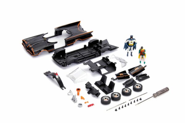Batman Build N' Collect Diecast Kit 1/24 1966 Classic TV Series Batmobil mit Figuren – Bild 4