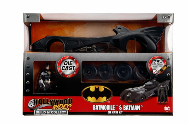 Batman Build N' Collect Diecast Kit 1/24 1989 Batmobil mit Batman Figur