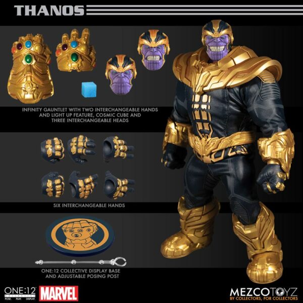Marvel Universe Actionfigur mit Leuchtfunktion 1/12 Thanos 21 cm – Bild 2