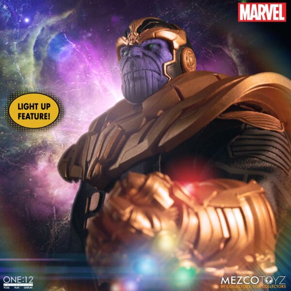 Marvel Universe Actionfigur mit Leuchtfunktion 1/12 Thanos 21 cm – Bild 5