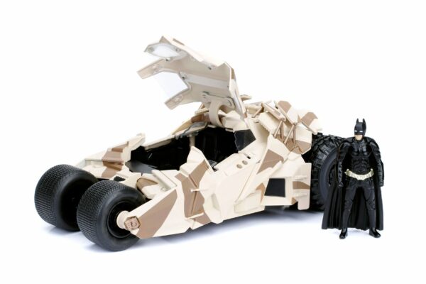 Batman The Dark Knight Diecast Modell 1/24 2008 Batmobile Camo mit Figur – Bild 2