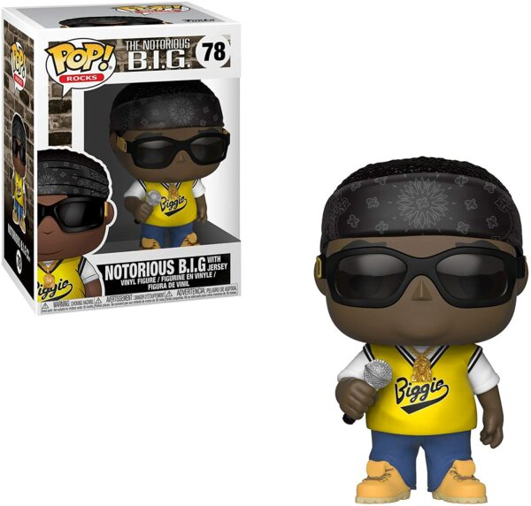 Notorious B.I.G. POP! Rocks Vinyl Figur Notorious B.I.G. (Jersey) 9 cm