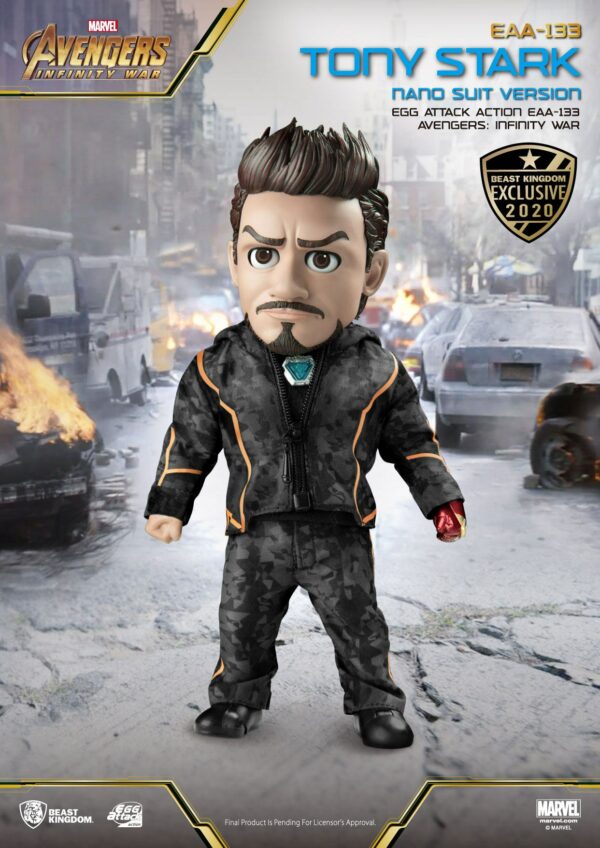 Avengers Infinity War Egg Attack Actionfigur Tony Stark Nano Suit Ver. Beast Kingdom Exclusive 16 cm