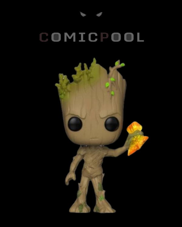 Avengers Infinity War POP! Movies Vinyl Figur Groot with Stormbreaker 9 cm – Bild 2