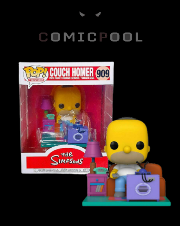 Simpsons POP! Deluxe Vinyl Figur Homer Watching TV Big Sized 18 cm inkl. Protective Case für Funko POP!