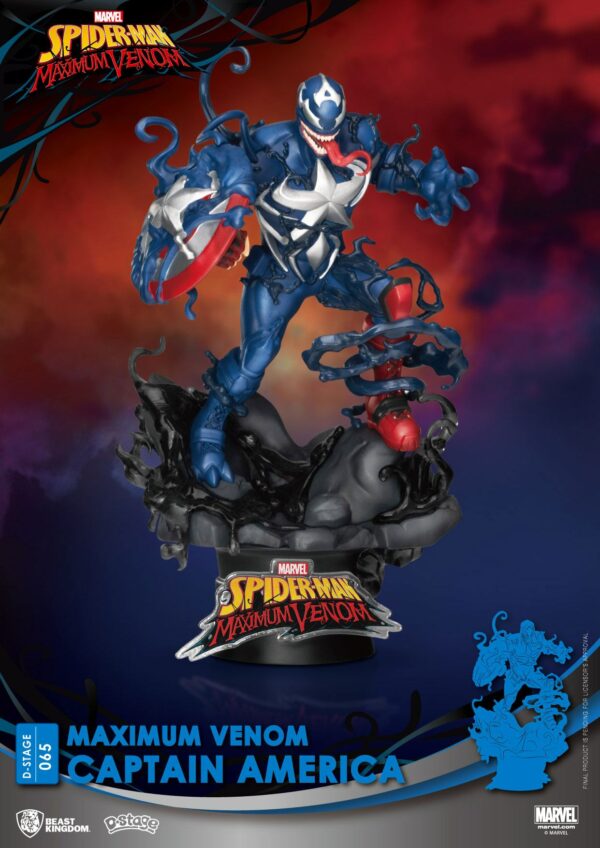 Marvel Comics D-Stage PVC Diorama Maximum Venom Captain America 16 cm – Bild 2