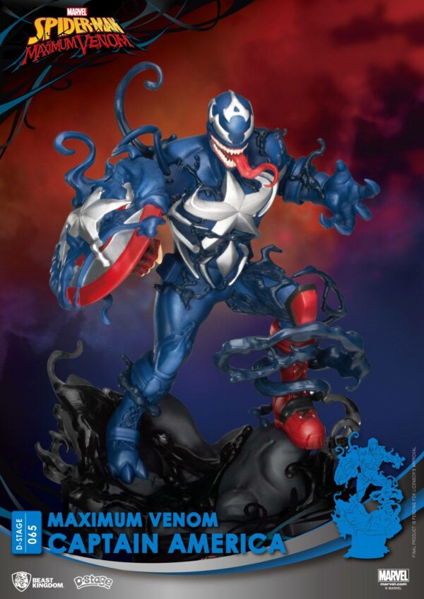 Marvel Comics D-Stage PVC Diorama Maximum Venom Captain America 16 cm – Bild 8