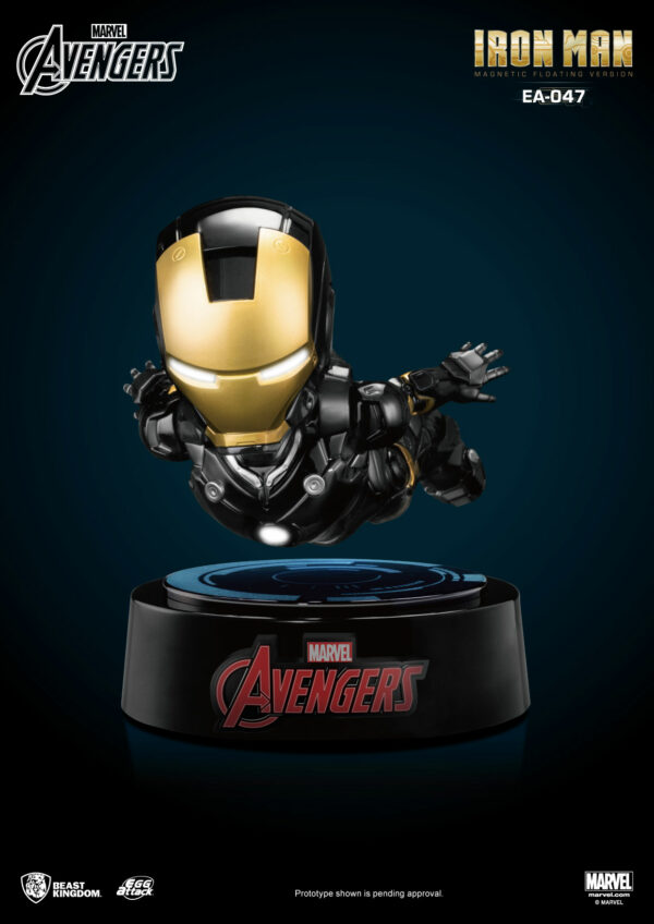Marvel's Avengers Egg Attack Schwebe-Modell mit Leuchtfunktion Iron Man Special Edition 16 cm