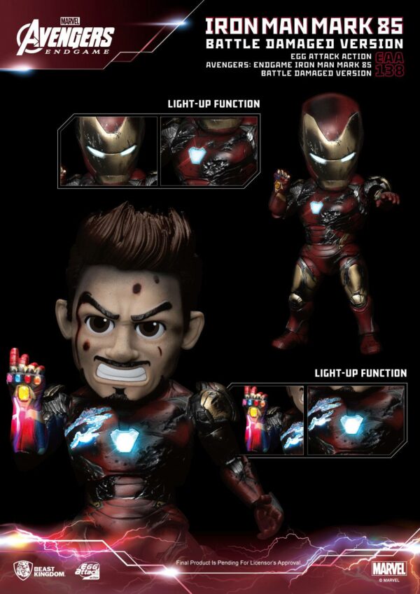 Avengers: Endgame Egg Attack Actionfigur Iron Man Mark 85 Battle Damaged Version 16 cm – Bild 7