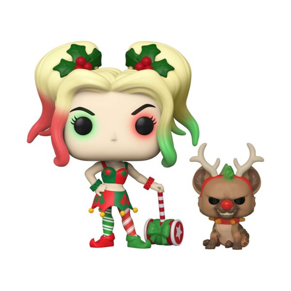 DC Comics POP! & Buddy Vinyl Figur DC Holiday: Harley Quinn with Helper 9 cm – Bild 2
