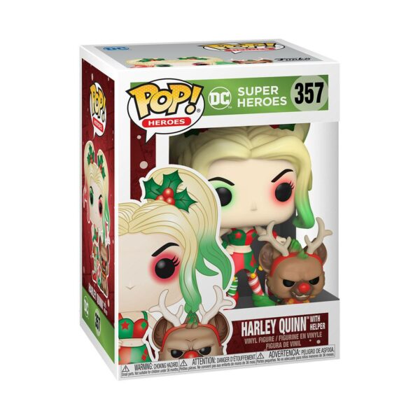 DC Comics POP! & Buddy Vinyl Figur DC Holiday: Harley Quinn with Helper 9 cm