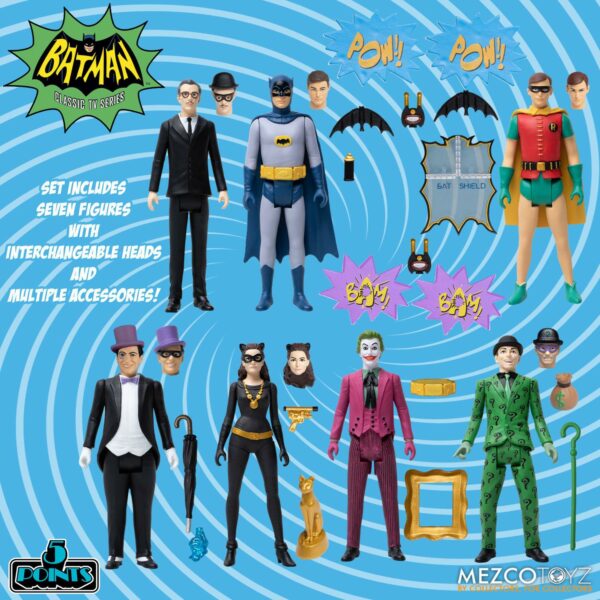 Batman Classic TV Series 5 Points Actionfiguren Deluxe Box Set Batman (1966) 9 cm – Bild 4