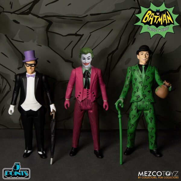 Batman Classic TV Series 5 Points Actionfiguren Deluxe Box Set Batman (1966) 9 cm – Bild 24