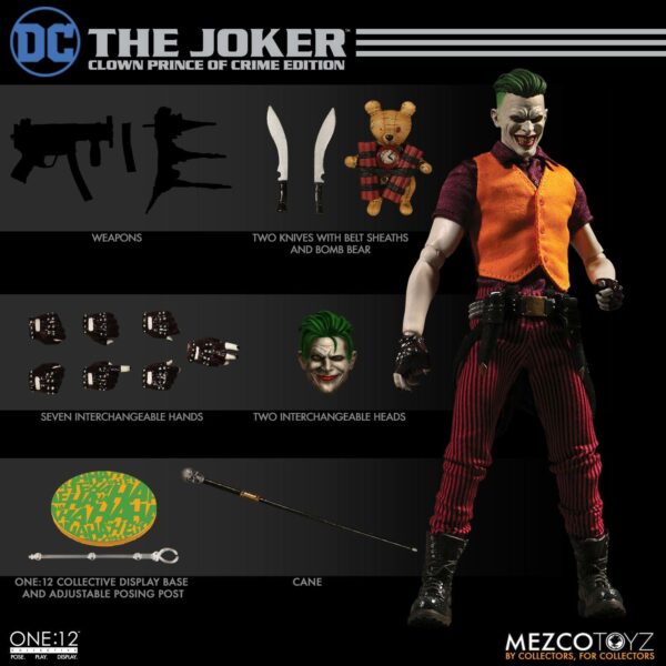 DC Comics Actionfigur 1/12 The Joker Clown Prince of Crime Edition 17 cm