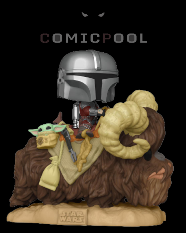 Star Wars The Mandalorian POP! Deluxe Vinyl Figur The Mandalorian on Wantha with Child in Bag 9 cm – Bild 2