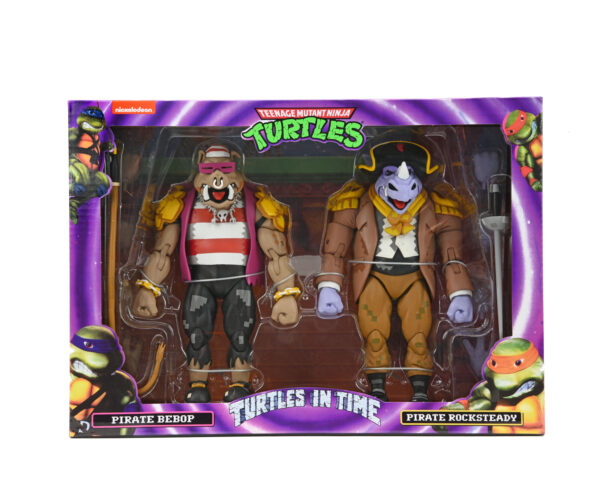 Teenage Mutant Ninja Turtles: Turtles in Time Actionfiguren 2er-Pack Pirate Rocksteady & Bebop 18 cm