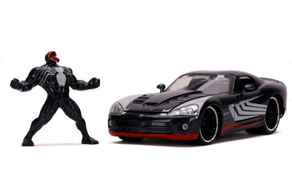Marvel Spider-Man Hollywood Rides Diecast Modell 1/24 2008 Dodge Viper SRT10 mit Figur – Bild 3