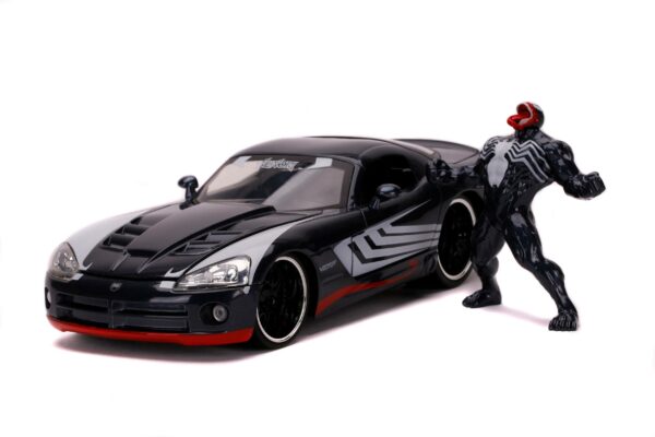 Marvel Spider-Man Hollywood Rides Diecast Modell 1/24 2008 Dodge Viper SRT10 mit Figur – Bild 4