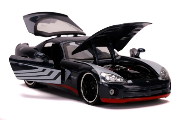 Marvel Spider-Man Hollywood Rides Diecast Modell 1/24 2008 Dodge Viper SRT10 mit Figur – Bild 17
