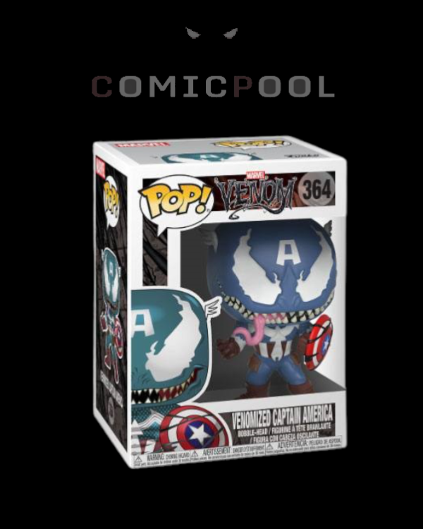 Marvel Venom POP! Marvel Vinyl Figur Captain America 9 cm