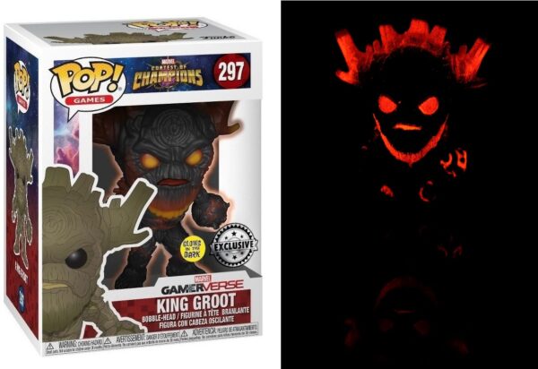 Funko Pop! Marvel Contest of Champions King Groot Glow in the Dark Exclusive