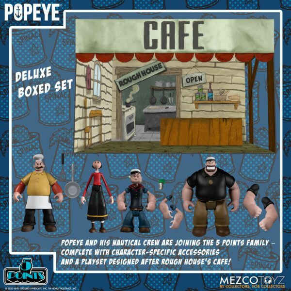 Popeye 5 Points Actionfiguren Deluxe Box Set 9 cm
