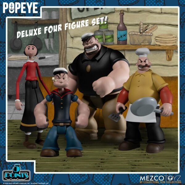 Popeye 5 Points Actionfiguren Deluxe Box Set 9 cm – Bild 2