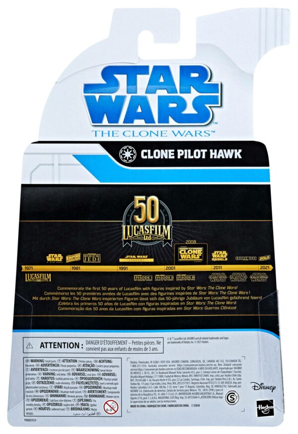 Star Wars The Clone Wars Black Series Lucasfilm 50th Anniversary Actionfigur 2021 Clone Pilot Hawk – Bild 2
