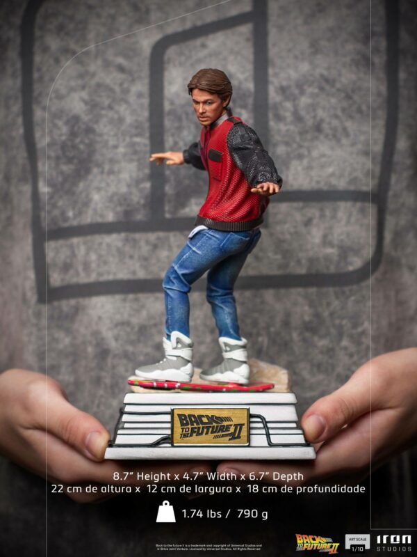 Zurück in die Zukunft II Art Scale Statue 1/10 Marty McFly on Hoverboard 22 cm – Bild 2