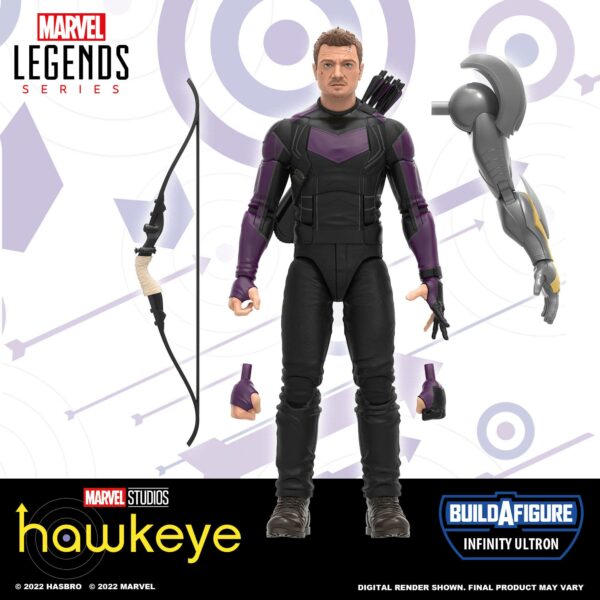 Hawkeye Marvel Legends Series Actionfigur 2022 Infinity Ultron BAF: Marvel's Hawkeye 15 cm – Bild 3