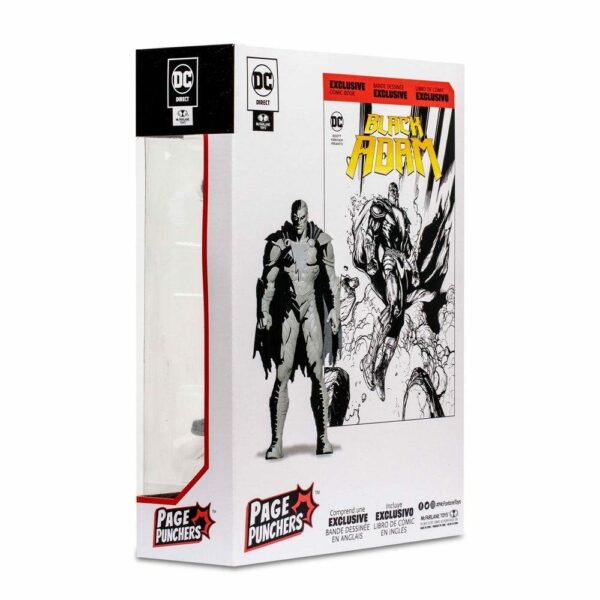DC Comics: Black Adam – Black Adam (Line Art Variant) 7″ inch Action Figure with Black Adam Comic (PAGE PUNCHERS) – Bild 3