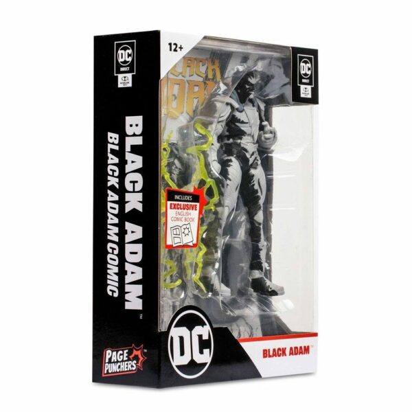 DC Comics: Black Adam – Black Adam (Line Art Variant) 7″ inch Action Figure with Black Adam Comic (PAGE PUNCHERS) – Bild 2