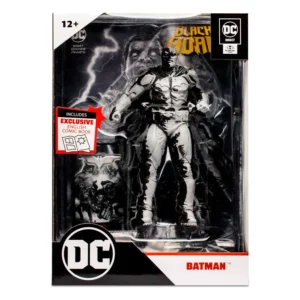 DC Comics: Black Adam – Batman (Line Art Variant) 7″ inch Action Figure with Black Adam Comic (PAGE PUNCHERS)