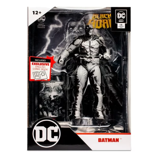 DC Comics: Black Adam – Batman (Line Art Variant) 7″ inch Action Figure with Black Adam Comic (PAGE PUNCHERS)