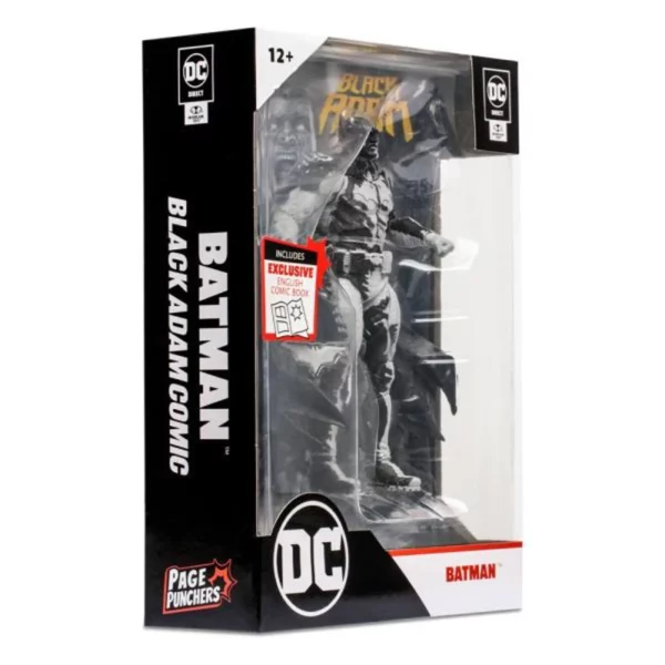 DC Comics: Black Adam – Batman (Line Art Variant) 7″ inch Action Figure with Black Adam Comic (PAGE PUNCHERS) – Bild 2
