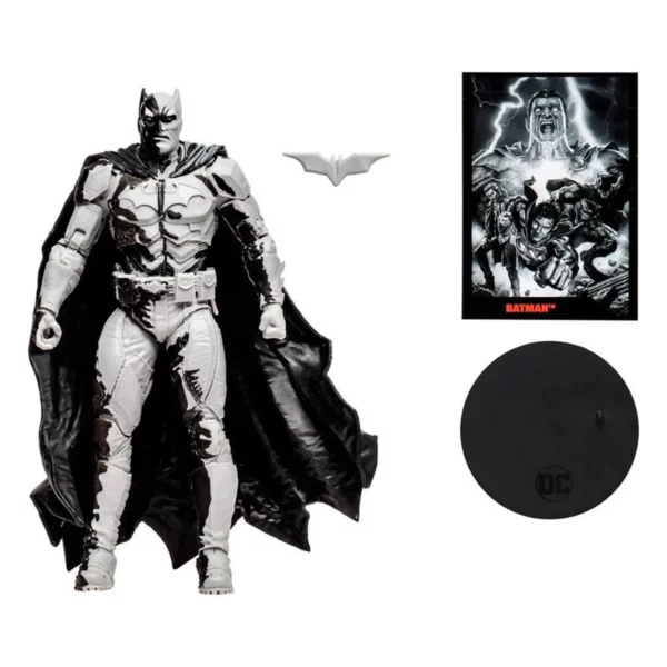 DC Comics: Black Adam – Batman (Line Art Variant) 7″ inch Action Figure with Black Adam Comic (PAGE PUNCHERS) – Bild 6