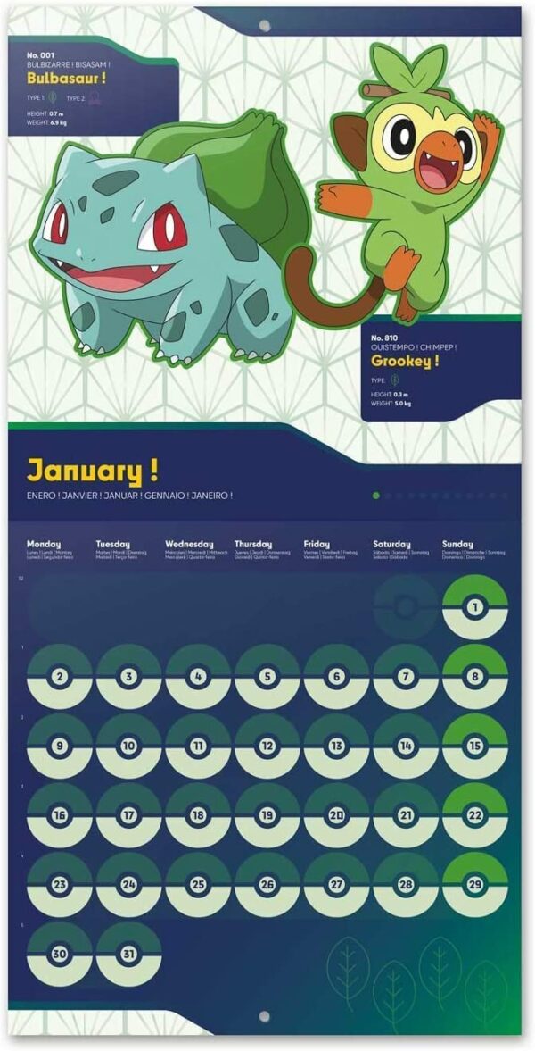Pokemon Jahreskalender 2023 mit Geschenkposter – Bild 4