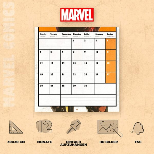 Marvel Comics Jahreskalender 2023 mit Geschenkposter – Bild 3
