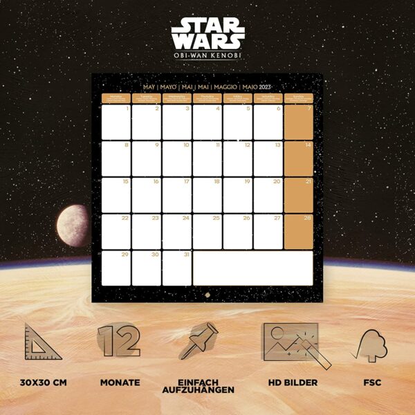 Star Wars Obi Wan Kenobi Jahreskalender 2023 mit Geschenkposter – Bild 4