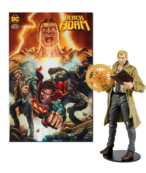 DC Comics: Black Adam – John Constantine 7″ inch Action Figure with Black Adam Comic (PAGE PUNCHERS) – Bild 3