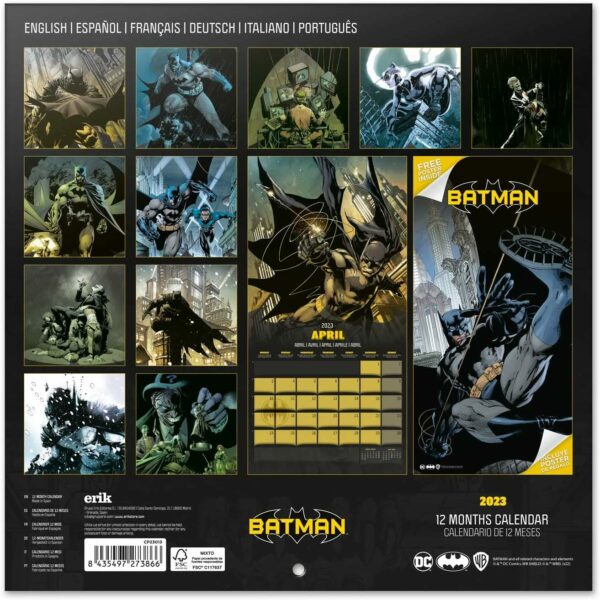 Batman DC Comics Jahreskalender 2023 mit Geschenkposter – Bild 2