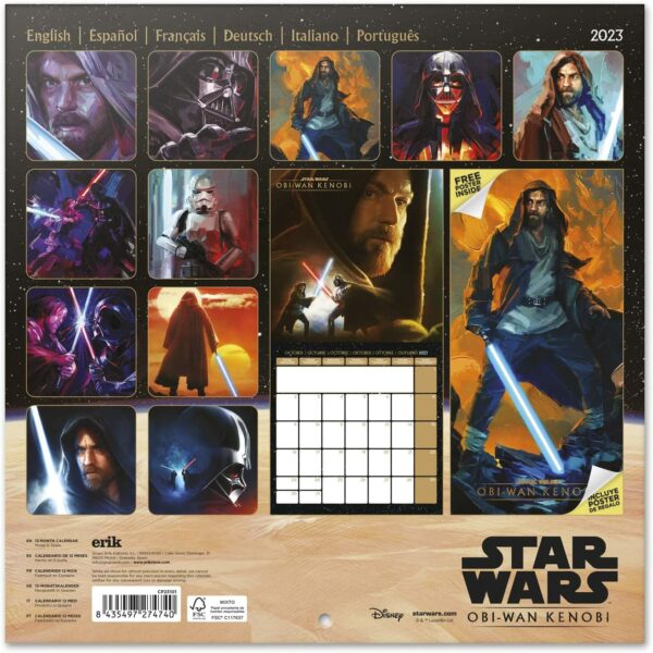 Star Wars Obi Wan Kenobi Jahreskalender 2023 mit Geschenkposter – Bild 3
