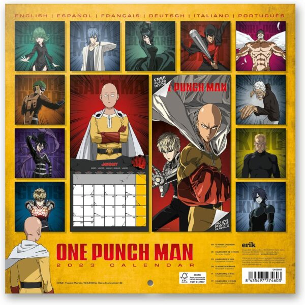One Punch Man Jahreskalender 2023 mit Geschenkposter – Bild 2