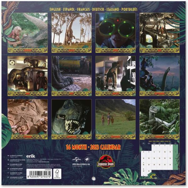 Jurassic Park Jahreskalender 2023 mit Geschenkposter – Bild 2