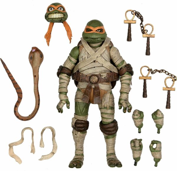 Neca Universal Monsters x TMNT Ultimate Michelangelo as The Mummy 18cm – Bild 7