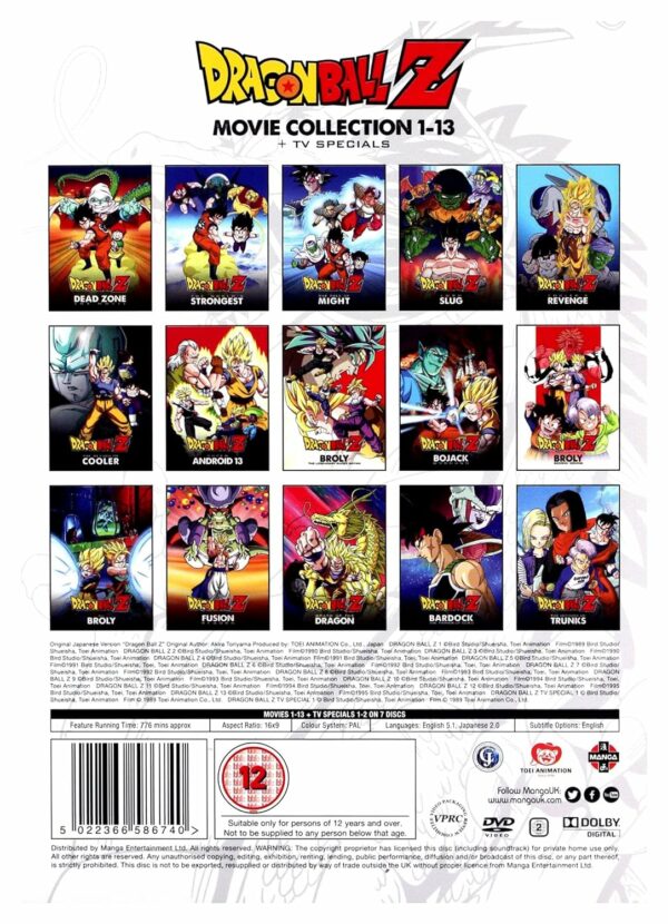 Dragon Ball Z Movie Complete Collection: Movies1-13+TV Specials - [Blu-ray] [kein deutscher Ton] – Bild 2