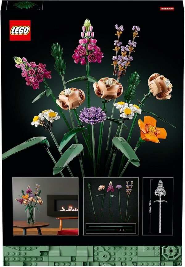 LEGO 10280 Icons Blumenstrauß, Künstliche Blumen, Wohnaccessoires, Botanische Sammlung – Bild 7