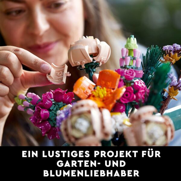 LEGO 10280 Icons Blumenstrauß, Künstliche Blumen, Wohnaccessoires, Botanische Sammlung – Bild 5